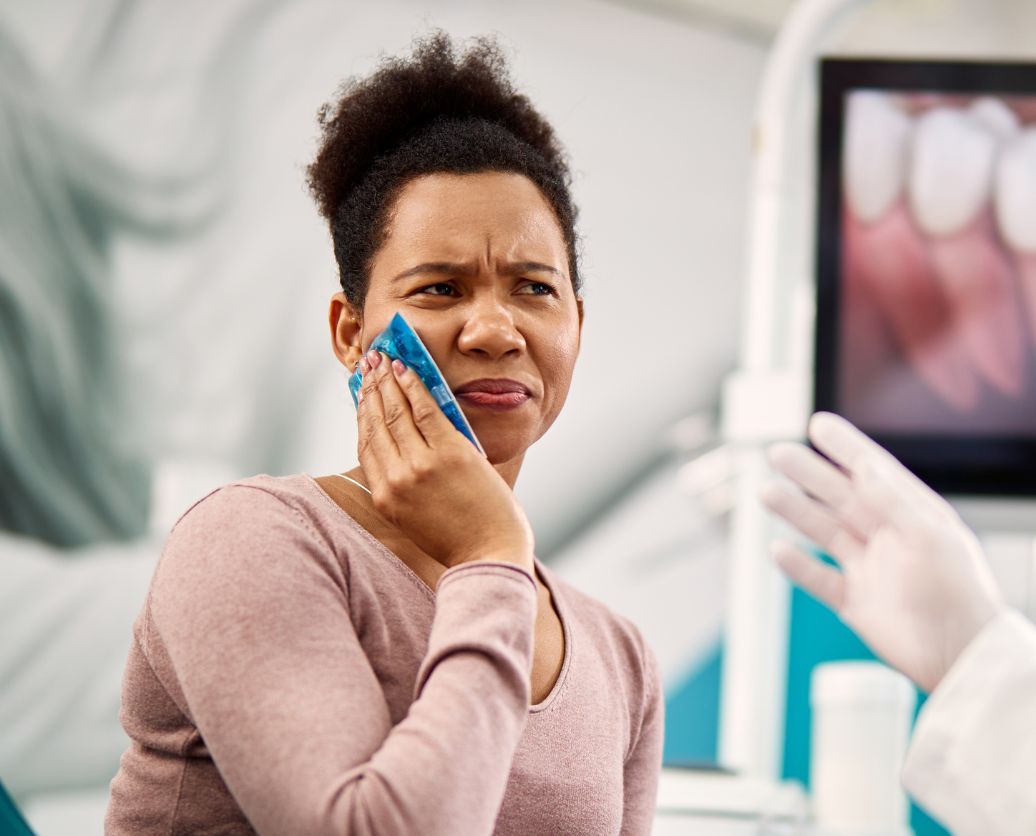 Emergency dental care in progress at Cleopatra Dental, Huntington Beach