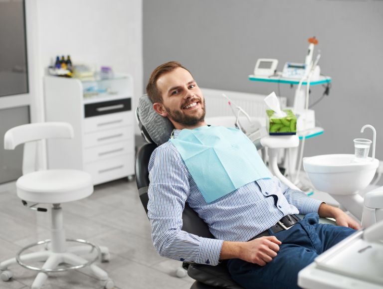 Patient receiving general dentistry care at Cleopatra Dental in Huntington Beach